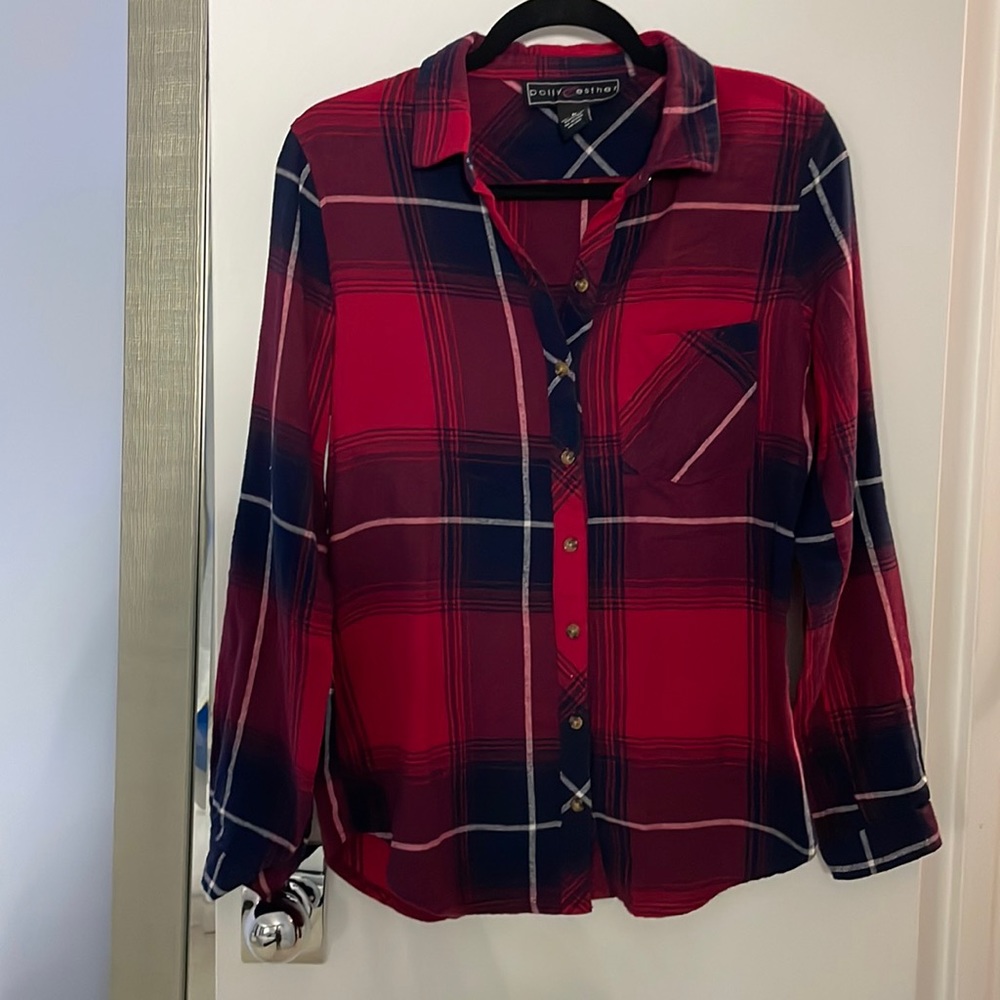 Plaid button down shirt